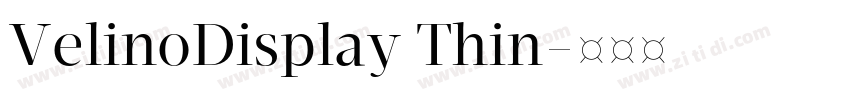 VelinoDisplay Thin字体转换